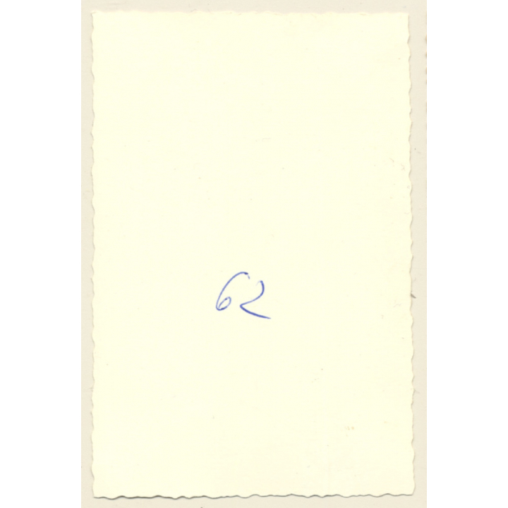 Erotic Study: Busty Topless Brunette In Jeans (Vintage 2nd Gen. Photo ~1960s)