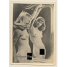 Erotic Study: Slim Blonde Nude Looks At Herself In Mirror (Vintage 2nd Gen. Photo ~1940s/1950s)