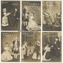 Förster-Christ'l / Romance - Couple - Kitsch (Set Of 6 Vintage RPPCs 1910)
