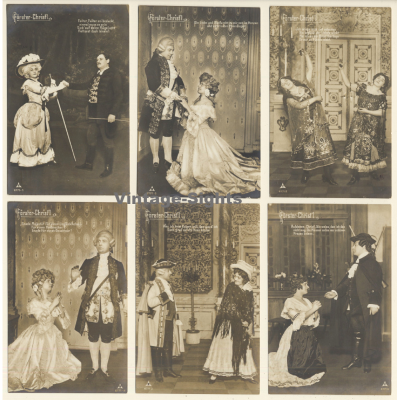 Förster-Christ'l / Romance - Couple - Kitsch (Set Of 6 Vintage RPPCs 1910) Förster-Christ'l / Romance - Couple - Kitsch (Set Of 6 Vintage RPPCs 1910)