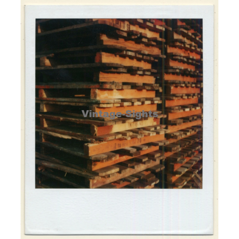 Photo Art: Stack Of Pallets (Vintage Polaroid SX-70 1980s)