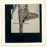 Model - Funky Panties - Stilettos - Legs (Vintage Polaroid Test Shot WOLFGANG KLEIN 1980s)