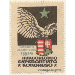 Hungary: Hungarlanda Esperantista Kongreso 1914 (Vintage Advertisment Vignette)