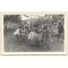 Africa / Congo?: Native Dancers At Tribal Gathering / Ceremonial Outfit (Vintage Photo ~1940s/1950s)