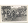 Africa / Congo?: Native Dancers At Tribal Gathering / Ceremonial Outfit*2 (Vintage Photo ~1940s/1950s)