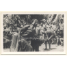 Africa / Congo?: Native Dancers At Tribal Gathering / Ceremonial Outfit*4 (Vintage Photo ~1940s/1950s)