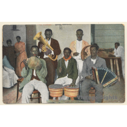 Group Of Native Cuban Musicians Playing 'The Rumba' (Vintage PC 1910)