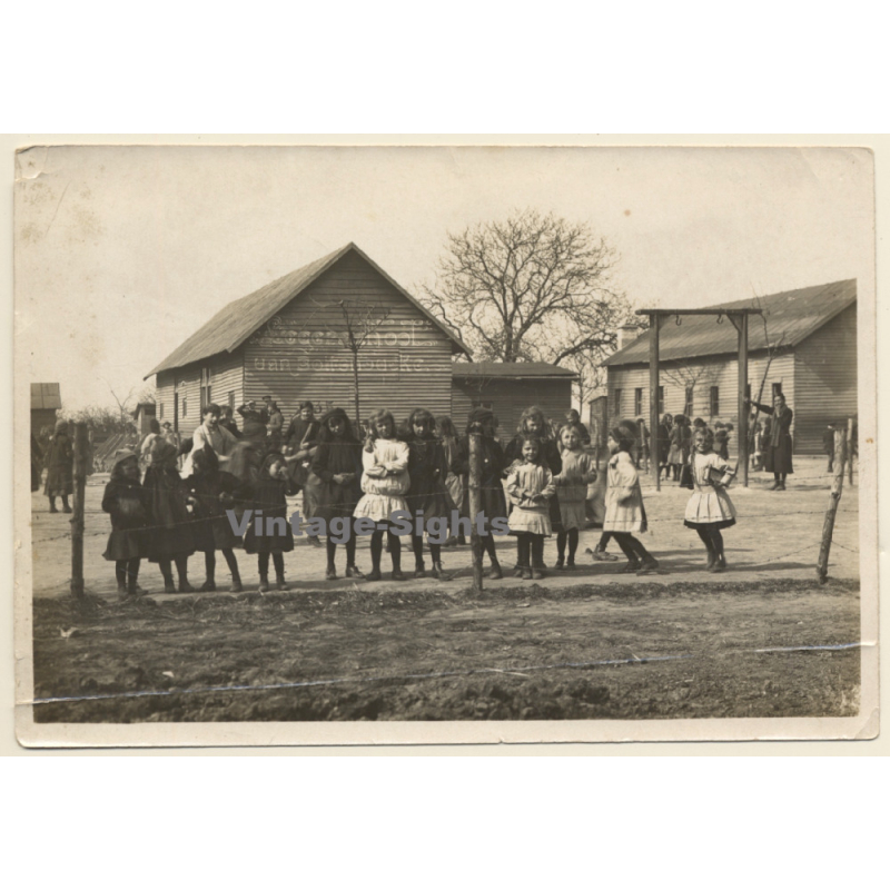 Boitshoucke / Belgium: WW1 School Maintained By Germans (3 Vintage Photos ~ 1914)