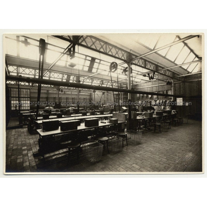 Overview Of Sewing Factory / Leather Upholstery (Vintage Photo A. Charlier B/W 20s/30s)