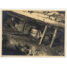Underground Mining Machine / Coal Seam (Vintage Silver Gelatin Print B/W ~1930s)
