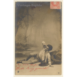 Theater Scene*5: Interracial Couple / Man Solo - Romance (Vintage RPPC 1903)