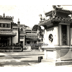 Saigon / Vietnam: Jade Emperor Pagoda *2 (Vintage Stereo Glass Plate ~1920s/1930s)