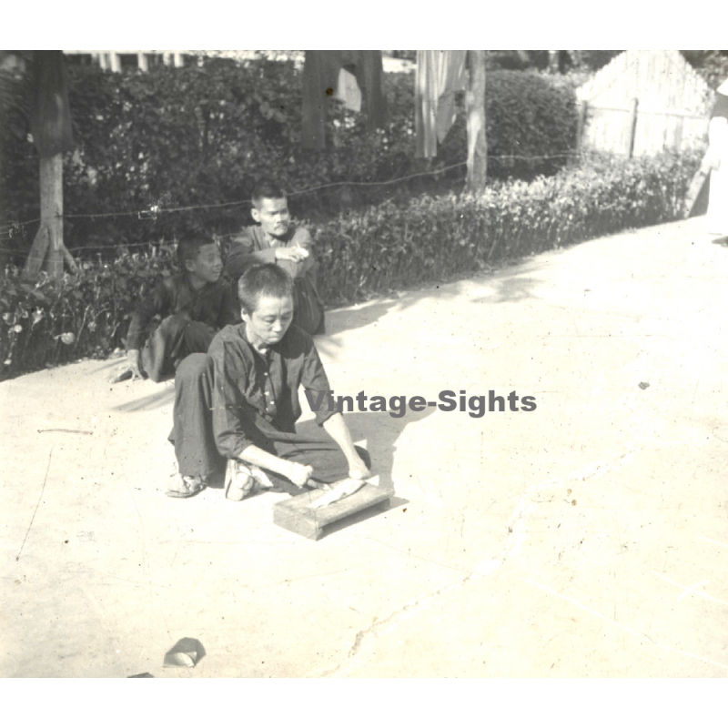 Vietnam: Indigenous Moï In Leper Colony / Leprosy (Vintage Stereo Glass Plate ~1920s/1930s)