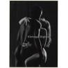 Artistic Erotic Study: Interracial Nude Couple Embracing Each Other (Vintage XL Photo France 30 x 22 CM 1980s)