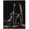 Artistic Erotic Study: Upper Body Of Longhaired Nude (Vintage XL Photo France ~30 x 24 CM 1980s)