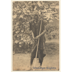 Congo-Belge: Old Tribal Chief - Jesuit Mission RR.PP. (Vintage PC)