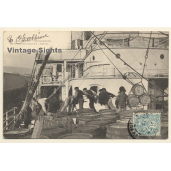 Le Havre: Dèchargement Du Transatlantique La Savoie (Vintage PC 1900s)