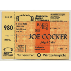 Joe Cocker - Night Calls Tour '92 Ticket N° 5850 Stuttgart - Unused (Vintage Memorabilia)