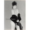 Artistic Erotic Study: Serious Looking Punky Nude / Jacket (Vintage XL Photo France 30 x 22 CM 1980s)