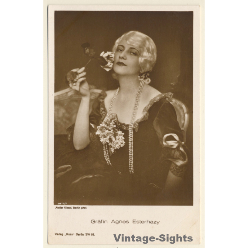 Gräfin Agnes Esterhazy / Actress - Ross Verlag 1813/1 (Vintage RPPC 1920s/1930s)