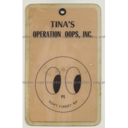 Tina Turner Operation Oops, Inc. Tour Luggage Tage Late 70s (Vintage Memorabilia)