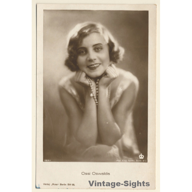 Ossi Oswalda / Actress - Ross Verlag 983/1 (Vintage RPPC 1920s/1930s)