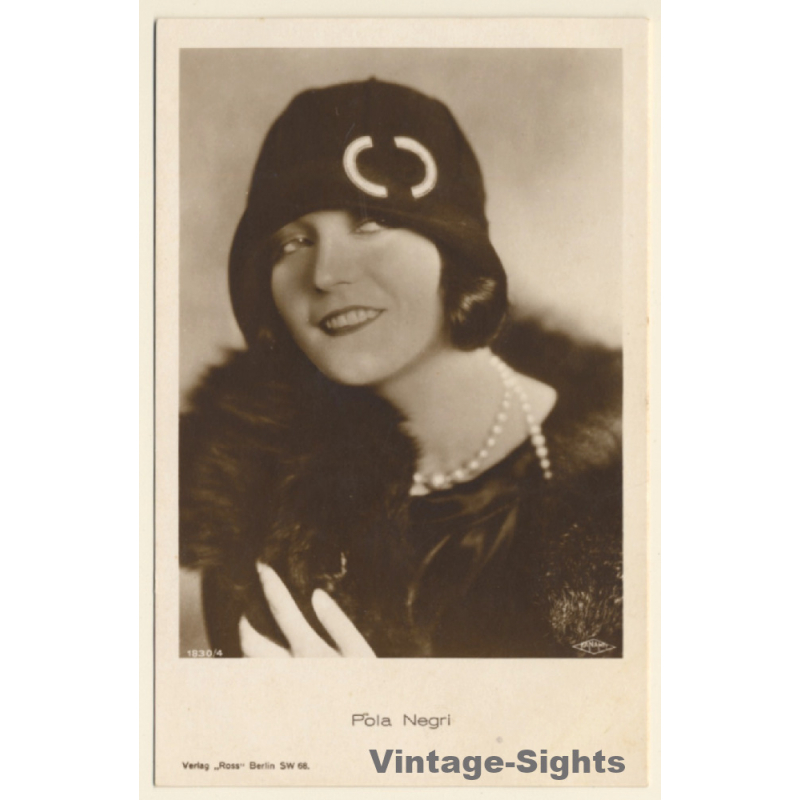 Pola Negri / Actress - Ross Verlag 1830/4 (Vintage RPPC 1920s/1930s) Pola Negri / Actress - Ross Verlag 1830/4 (Vintage RPPC 1920s/1930s)