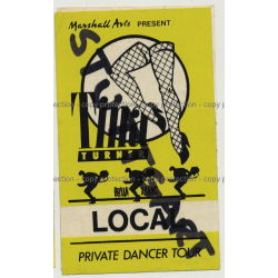 Tina Turner Private Dancer Tour - Stuttgart Backstage Pass (Vintage Memorabilia)