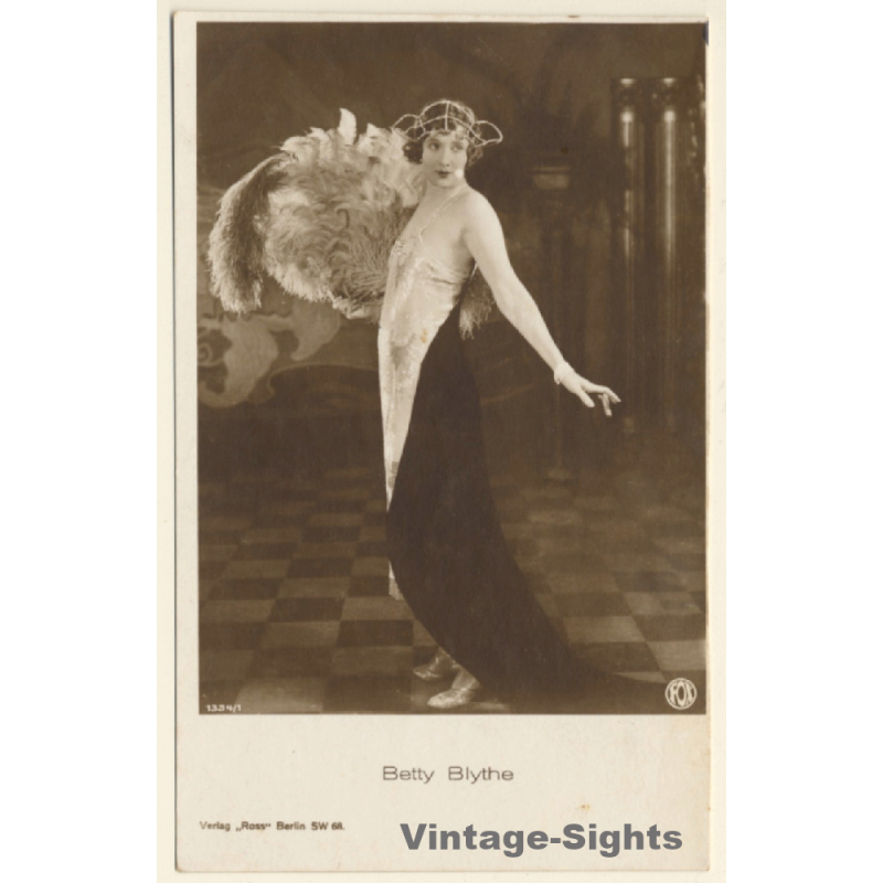 Betty Blythe / Actress - Ross Verlag 1334/1 (Vintage RPPC 1920s/1930s)