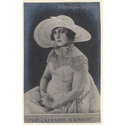 Nathalie Lissenko in Le Calvaire D'Amour / Ukrainian Actress (Vintage RPPC 1920s/1930s)
