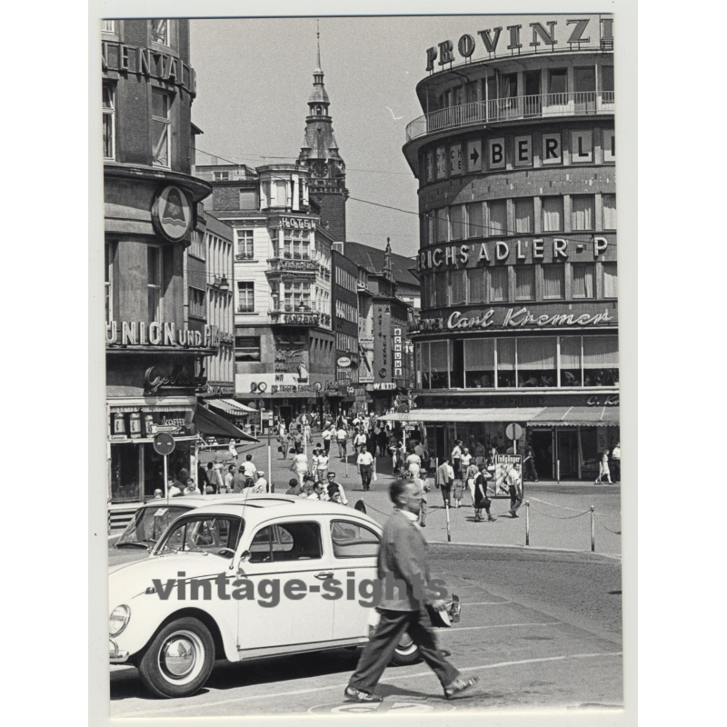 42103 Wuppertal Elberfeld: Alte Freiheit - Busy Street Scene 1964 (Vintage Photo)