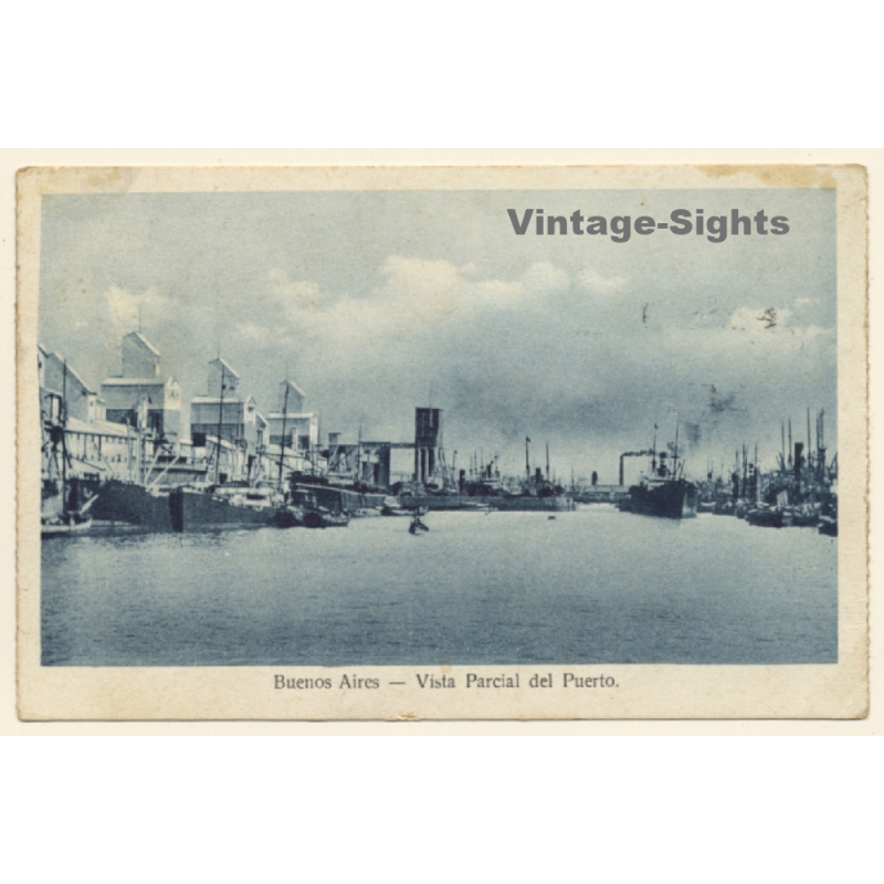 Buenos Aires / Argentina: Vista Parcial Del Puerto (Vintage PC 1930)