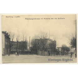 Saarburg i.L.: Pfalzburgerstrasse - Kaserne der rtd. Artillerie (Vintage PC 1915)