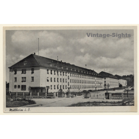 Müllheim in Baden / Germany: Kaserne der Wehrmacht (Vintage PC 1944)