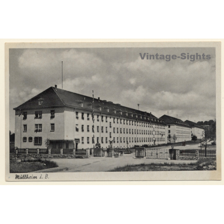 Müllheim in Baden / Germany: Kaserne der Wehrmacht (Vintage PC 1944)