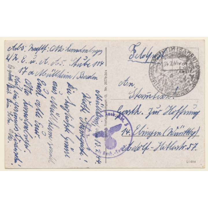 Müllheim in Baden / Germany: Kaserne der Wehrmacht (Vintage PC 1944)