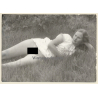 Erotic Study: Natural Blonde Female On Meadow / Short Dress - No Panties (Vintage Photo GDR ~1980s)