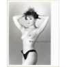 Artistic Erotic Study: Topless Female In Black Panties / Hands Behind Back (Vintage XL Photo France 30 x 24 CM 1980s)