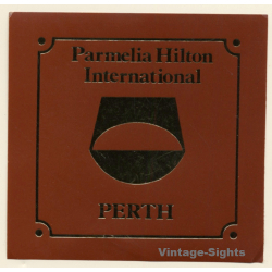 Perth / Australia: Parmelia Hilton International Hotel (Vintage Luggage Label)