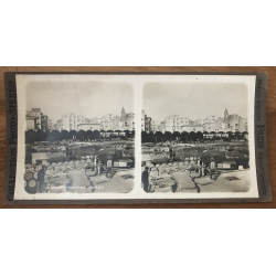 Maritime Customs - Naples / Italy (Vintage Stereo Photo)