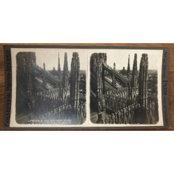 View Over The Roof Of The Cathedral - Milan / Italy (Vintage Stereo Photo)