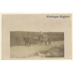 Rotes Kreuz: Verwundeten Transport / Pferdekutsche  (Vintage RPPC 1917)
