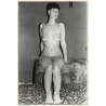 Erotic Study: Elegant Tall Nude With Bob On Bed*2 (Vintage Photo 18 x 12 CM GDR ~1970s)