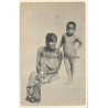 Sri Lanka (Ceylon): Indigenous Tamil Woman With Child / Ethnic (Vintage PC ~1910s)