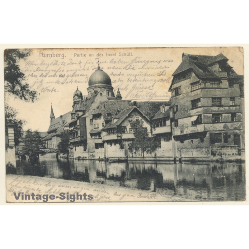 Nürnberg: Partie an der Insel Schütt (Vintage PC 1903)
