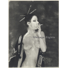 Erotic Study by Pjotr Van Moock: Nude Geisha *3 / Kimono - Smoking (Vintage XL Photo 40 x 30 CM 1980s)