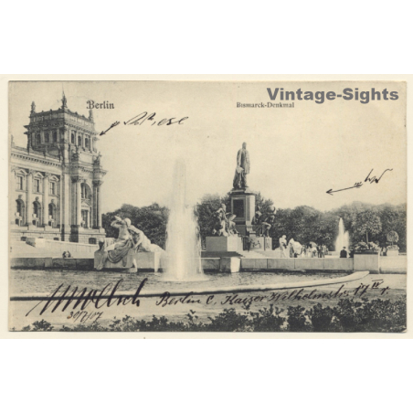 Berlin / Germany: Bismarck Denkmal (Vintage PC 1907)
