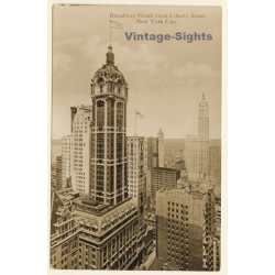 New York / USA: Singer Building - Skyscraper (Vintage RPPC 1910s/1920s