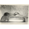 Erotic Study by Pjotr Van Moock: Slim Nude On Neon Lamp (Vintage XL Photo 30 x 43 CM 1980s)