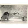 Experimental Erotic Study by Piotr: Slim Nude On Neon Lamp (Vintage XL Photo 30 x 43 CM 1980s)